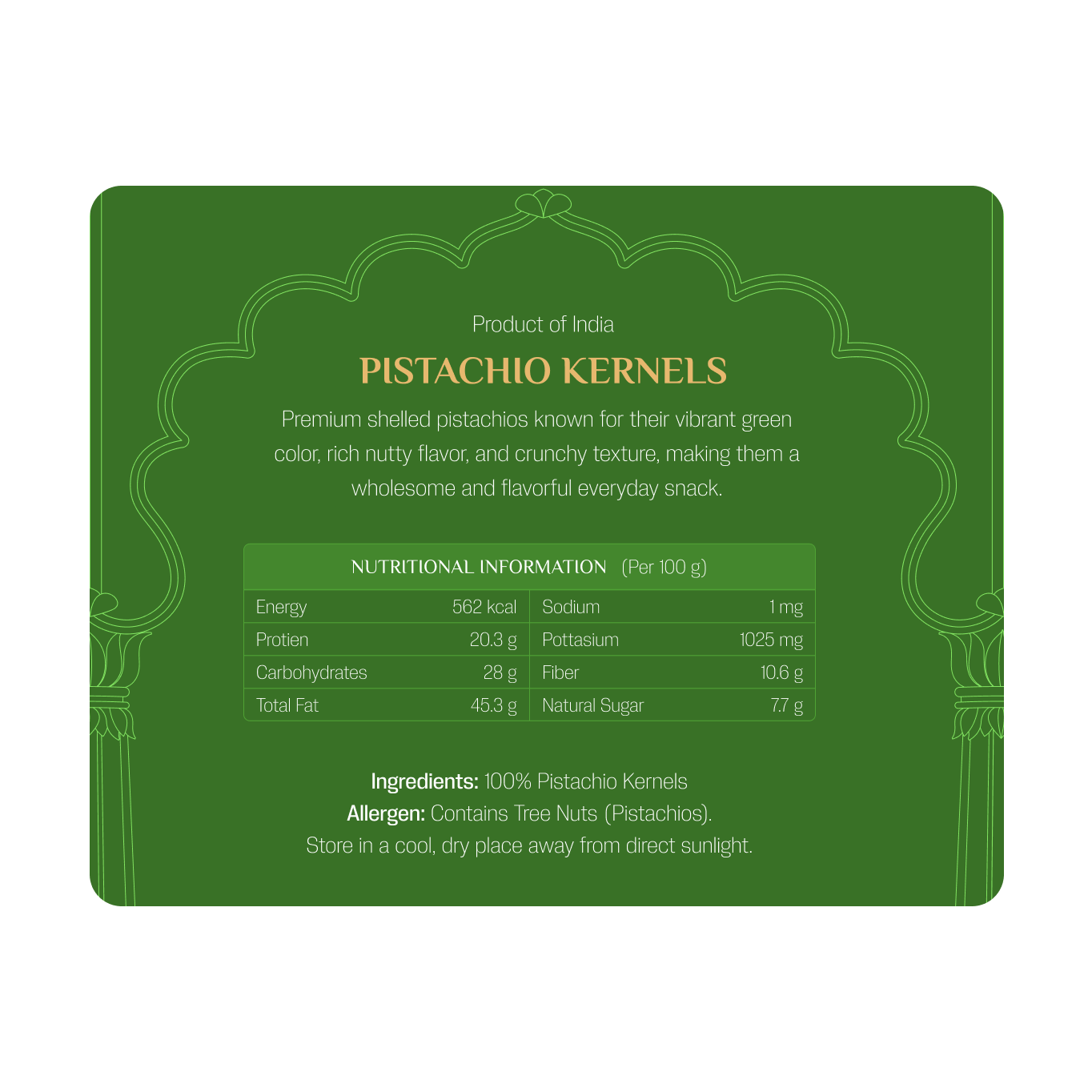 Pistachio Kernels