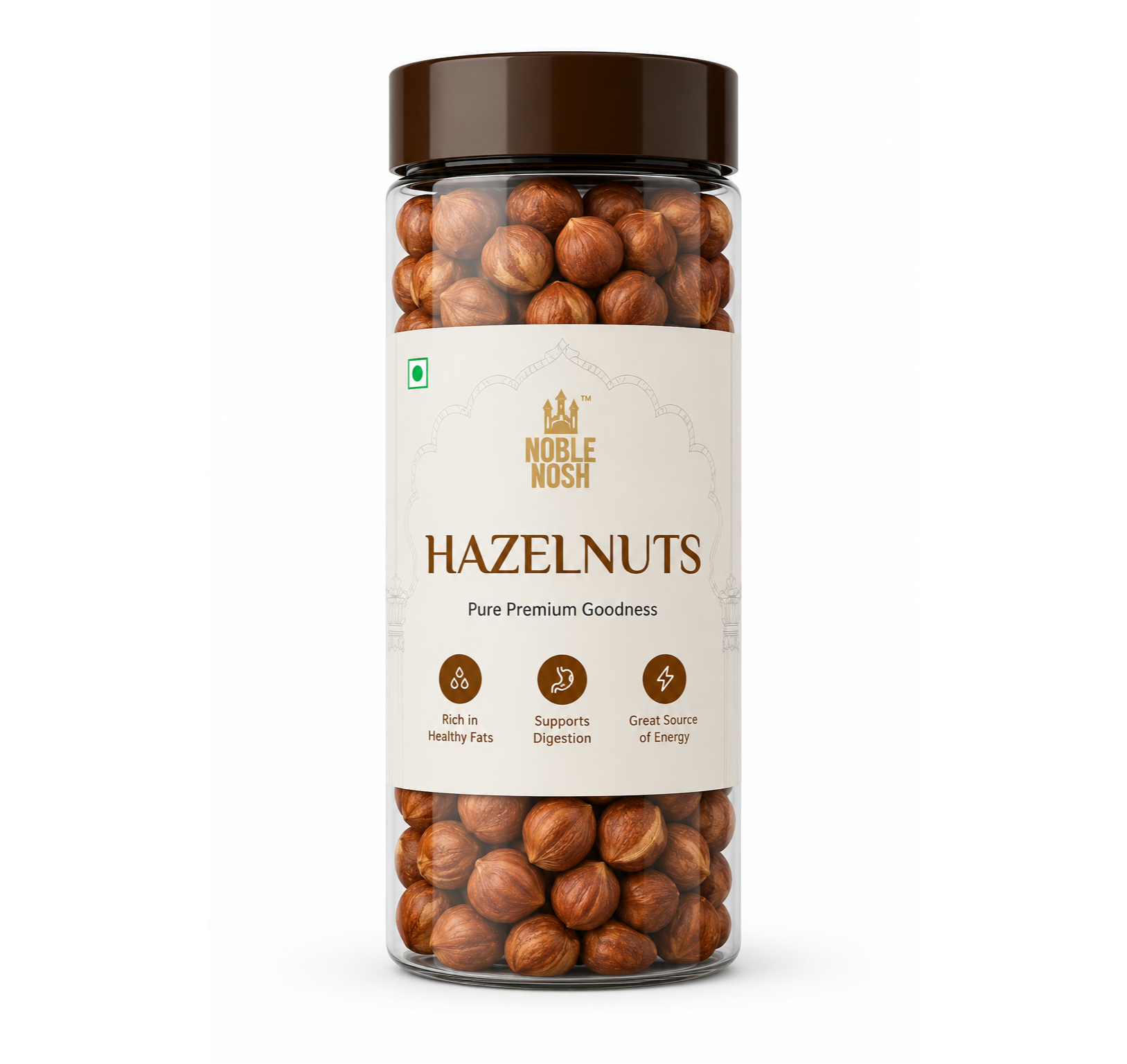 Hazelnuts – Premium Dried Nuts (250g Jar)