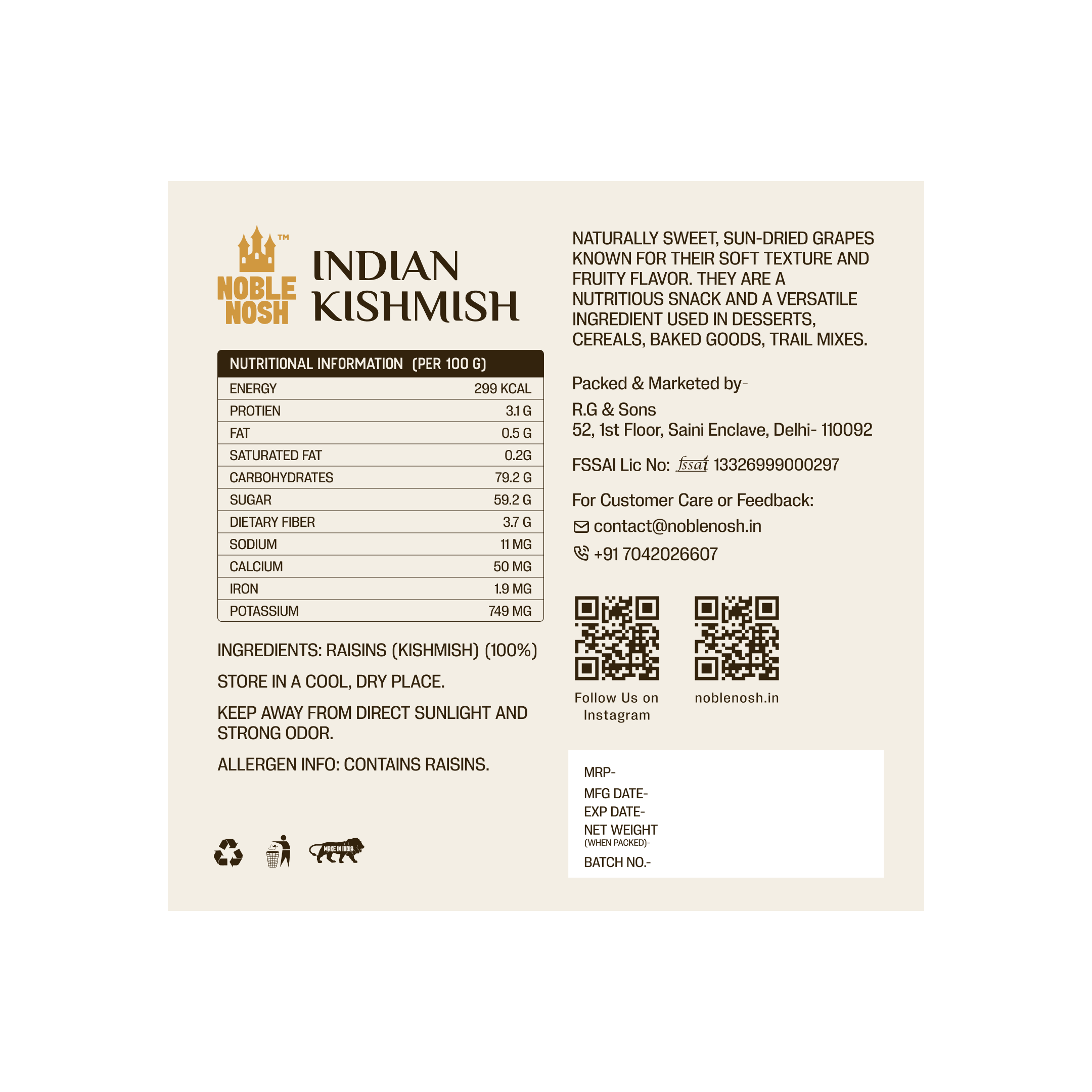 Indian Kishmish